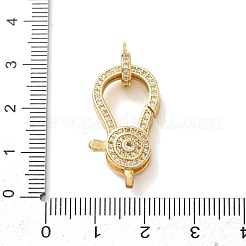 Laiton micro pavé zircon cubique clair fermoir pince de homard&nbsp;CU-CBA2907-15G