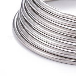 7 set di braccialetti semplici in acciaio inossidabile 201 per donna&nbsp;BJEW-L664-022B-P02