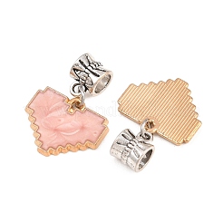 Legierung Emaille europäische baumeln Charms&nbsp;PALLOY-YW012-02