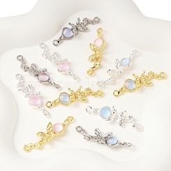 12 pz 6 colori lega e vetro farfalla connettore ciondoli&nbsp;FIND-FS0004-08
