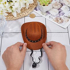 Sombrero de vaquero de fieltro para mascota&nbsp;AJEW-WH20070-131C