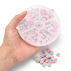 120pcs 3 Art handgemachte Polymer-Ton-Perlen&nbsp;CLAY-YW0001-63