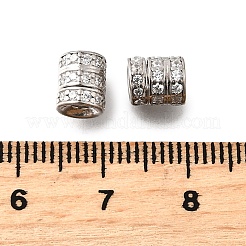 925 Sterling Silber Mikropavé klare Zirkonia Perlen&nbsp;STER-F061-03A-P