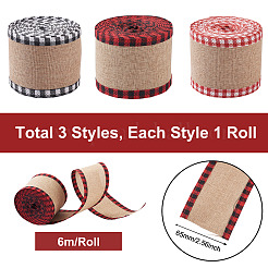 3 Rolle Polyester- und Hanfband in 3 Stilen&nbsp;OCOR-CW0001-03