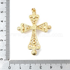 Anhänger aus Messing mit Pavé-Fassung und Imitationsperlen&nbsp;KK-H267-38G