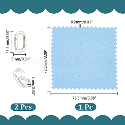 2 anneau de porte à ressort ovale&nbsp;FIND-UN0003-34B