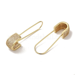 Damen-Creolen mit Mikropavé aus Messing mit Zirkonia&nbsp;EJEW-C097-26G-01