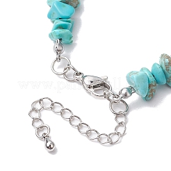 Braccialetti sintetici con perline turchesi&nbsp;AJEW-JB01221