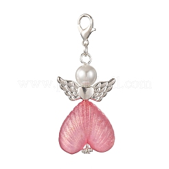 Pendentif décoratif lumineux en acrylique en forme d'ange en forme de cœur&nbsp;HJEW-JM03806-02