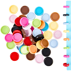 60 Stück 12 Farben ABS-Kunststoff Loseblattring runde Bindescheiben&nbsp;FIND-CP0003-05