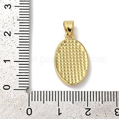 Gestell aus Messing mit Pavé-Muschelanhängern in Ovalform&nbsp;LS-KK-K345-06G
