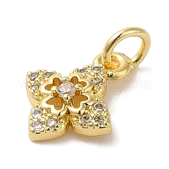 Pendenti in zirconi cubici trasparenti in micro pavè di ottone&nbsp;KK-R162-006A-G