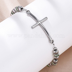 201 bracelets à maillons en acier inoxydable&nbsp;BJEW-A032-01P-01
