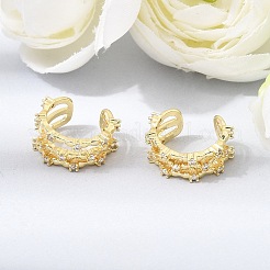 Boucles d'oreilles en laiton avec micro pavé de zircone cubique pour femmes&nbsp;CU-CBAE7DF-17G