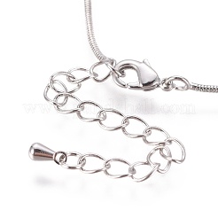 Colliers chaîne en laiton serpent rond faisant&nbsp;MAK-L025-02P