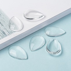 Cabochons en verre goutte à goutte transparent&nbsp;X-GGLA-R024-30x20