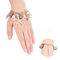 Trendige Seestern und Conch Schmuck-Sets&nbsp;SJEW-PH0001-02G