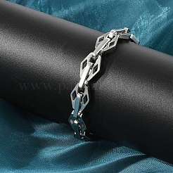 304 Edelstahl-Rhombus-Gliederkettenarmbänder für Frauen und Männer&nbsp;BJEW-F488-56P