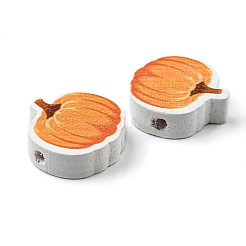 Perles de bois d'automne peintes&nbsp;WOOD-H105-01