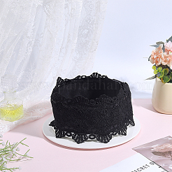 1 Stück elastischer Taillengürtel aus Polyester-Blumenspitze und PU-Leder mit Kunststoffverschlüssen für Damen&nbsp;AJEW-HY0003-45
