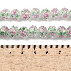 Handgefertigte Stränge aus Folien-Bunte Malereiperlen&nbsp;FOIL-S136-001I