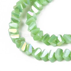 Chapelets de perles en verre opaque électrolytique&nbsp;GLAA-N022-4mm-16