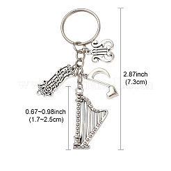Portachiavi in lega a tema musicale&nbsp;KEYC-FS00029-02