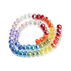 Rondelle hebras de cuentas de vidrio transparente&nbsp;GLAA-T023-33A
