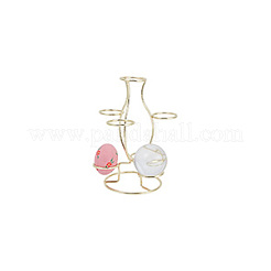 Soportes de exhibición de huevos de Pascua de hierro con 7 ranura&nbsp;ODIS-WH0058-21B-G