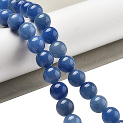 Brins de perles rondes en aventurine bleue naturelle teintes et chauffées&nbsp;G-N0120-08-8mm