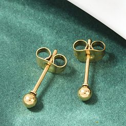Ohrstecker aus Ionenplattierung (IP) 304 Edelstahl&nbsp;EJEW-L215-57A-G
