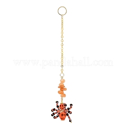 Decorazioni pendenti con perline di vetro e turchese sintetico tinto a tema Halloween&nbsp;HJEW-MZ00282-04