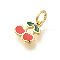 Echte 18 Karat vergoldete Messing Emaille Charms&nbsp;KK-L225-001G-03