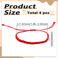 4 Stück Nylonschnur-Armbänder&nbsp;BJEW-LP0004-50