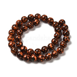 Fili di perline tinti con pietre preziose sintetiche&nbsp;G-P507-03B-02