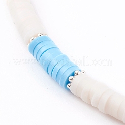 Fimo anhänger halsketten mit bösem auge&nbsp;X-NJEW-JN03379
