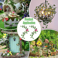 6 Stück PVC-Kunstblumen-Rattan&nbsp;DIY-PH0033-59