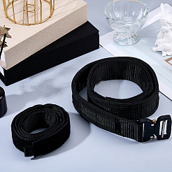 Cinture regolabili in nylon con fibbie in lega nera per esterni&nbsp;AJEW-WH0643-212B-01