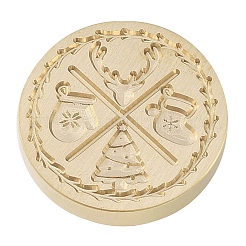 Weihnachtsserie Wachssiegel Messing Stempelkopf&nbsp;AJEW-M037-01G-28