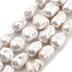 Brins de perles naturelles nucléées&nbsp;PEAR-B004-15J-04A