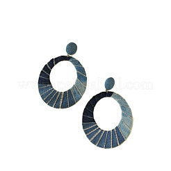Ovale Ohrstecker aus Denim-Legierung&nbsp;FS-WG37483-01