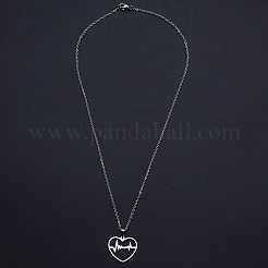 Collane con pendenti in acciaio inossidabile 201 anti-ossidazione&nbsp;NJEW-S105-JN696-45-1