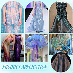 Polyester-Organza-Stoffe&nbsp;DIY-WH0622-185A
