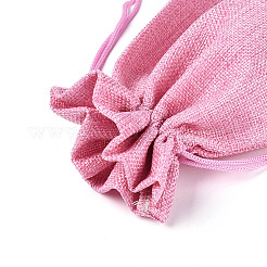 Rechteckige Verpackungsbeutel aus Polyesterimitat-Jute&nbsp;ABAG-N009-01A-05