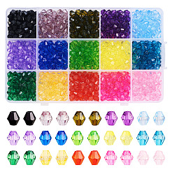 900pcs 15 Farben transparente Acrylperlen&nbsp;TACR-TA0001-46