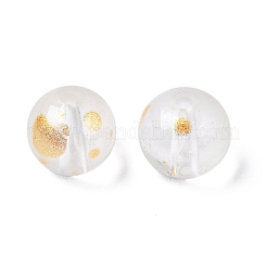 Perles de verre de peinture de cuisson givrée&nbsp;LS-DGLA-N005-8mm-01