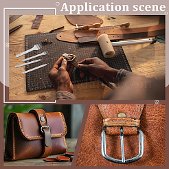 4 Stück 4 Stile DIY Schnürung Nähte Leder Handwerk Kits&nbsp;AJEW-UN0002-46