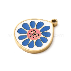 Pendentifs en acier inoxydable 304 émaillés&nbsp;LS-STAS-F335-01D