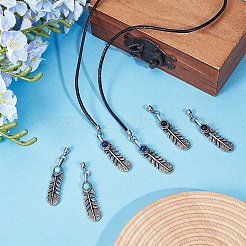 3 paire de 3 styles de pierres précieuses naturelles et synthétiques avec emembouts de cordon en alliage&nbsp;FIND-GF0008-97