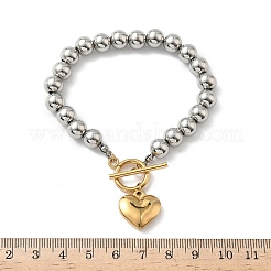 Bracelets à breloques en acier inoxydable 304&nbsp;BJEW-G750-03A-GP